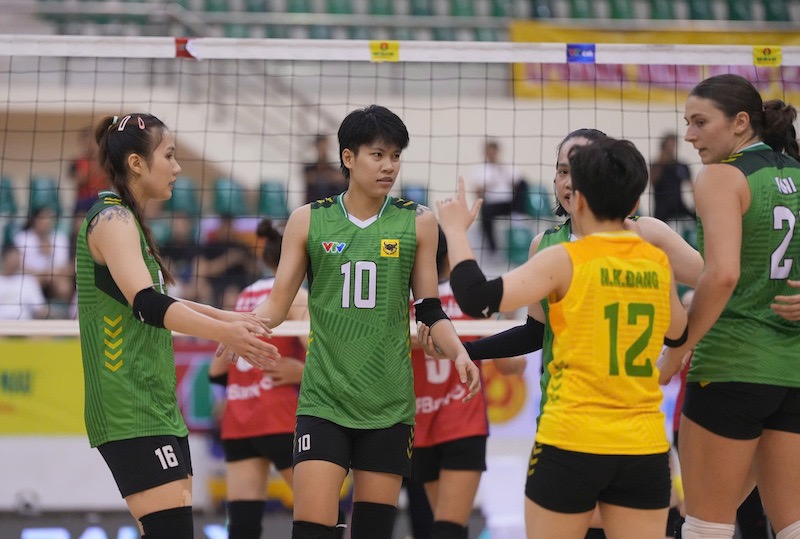 VTV Binh Dien Long An thang set 2. Anh: VFV