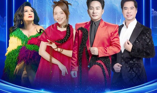 Tùng Dương, Thanh Lam và các ca sĩ biểu diễn tại chung kết Hoa hậu Sinh viên Việt Nam. Ảnh: Ban tổ chức.