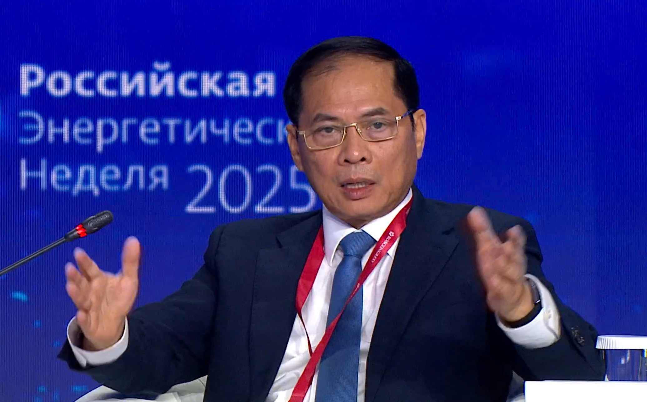 Member of the Party Central Committee, Deputy Prime Minister Bui Thanh Son attended the Russian Energy Week Forum. Photo: Ministry of Foreign Affairs