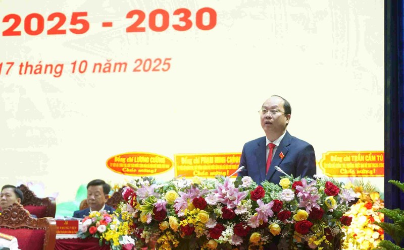 Secretary of the Ca Mau Provincial Party Committee Nguyen Ho Hai emphasized that Ca Mau is facing an outstanding opportunity for development. Photo: Ta Quang