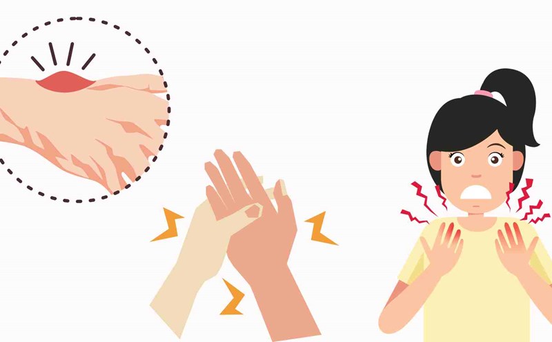 Some signs on the hands indicate kidney problems. Graphics: Ha May