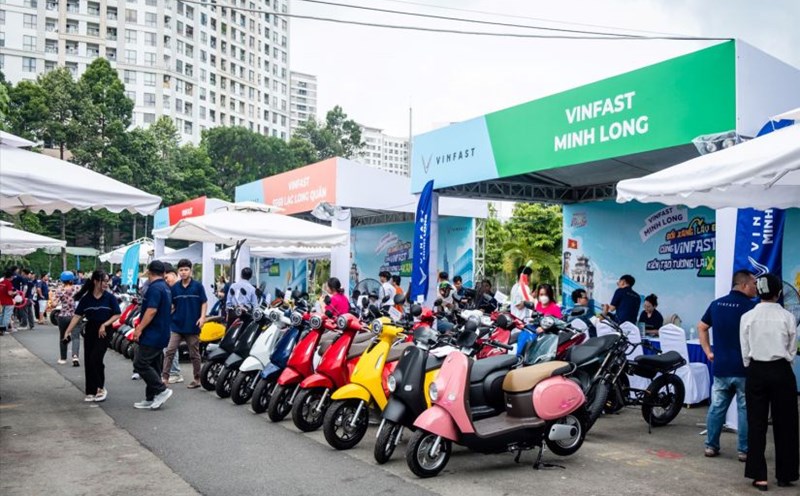 Electric motorbikes are increasingly popular. Photo: Hong Minh
