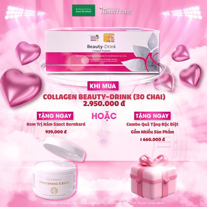Uu dai hap dan cho khach hang Collagen Beauty Drink Dip 20/10. Anh: Thanh Trang Pharma