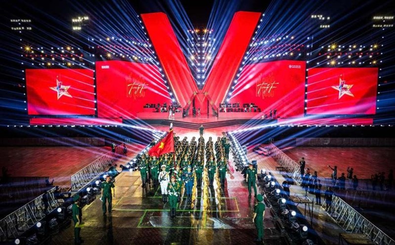 Image at the concert of the Fatherland in the heart at My Dinh Stadium on the evening of August 11. Photo: Provided by the Organizing Committee