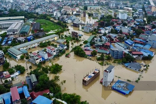 Thai Nguyen la tinh chiu thiet hai nang ne trong dot mua lu do anh huong cua bao so 11. Anh: Nguyen Tung.