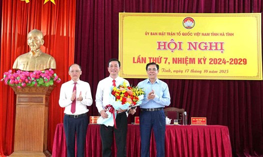 Ông Nguyễn Thành Đồng được hiệp thương cử giữ chức Chủ tịch Mặt trận Tổ quốc tỉnh Hà Tĩnh. Ảnh: Mặt trận Hà Tĩnh.