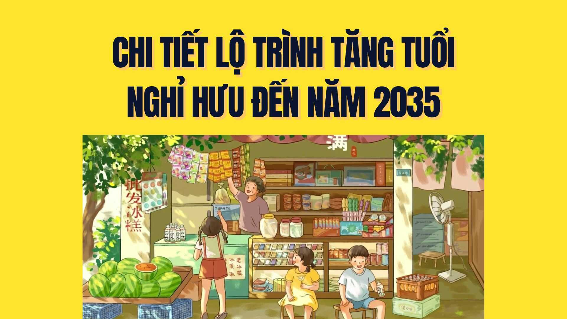 Detailed roadmap for increasing the retirement age to 2035. Graphics: Tra My