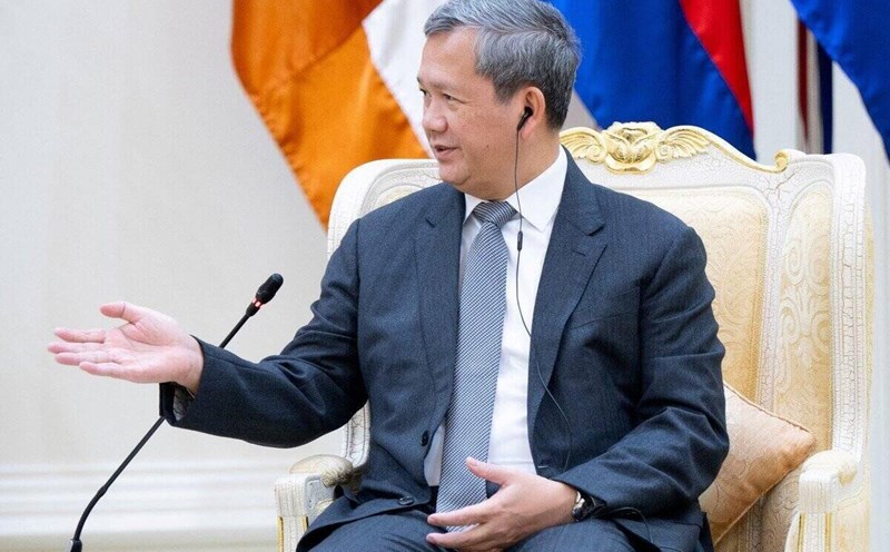 Cambodian Prime Minister Hun Manet at a meeting with South Korean Deputy Foreign Minister Kim Jin-a on October 16. Photo: AFP