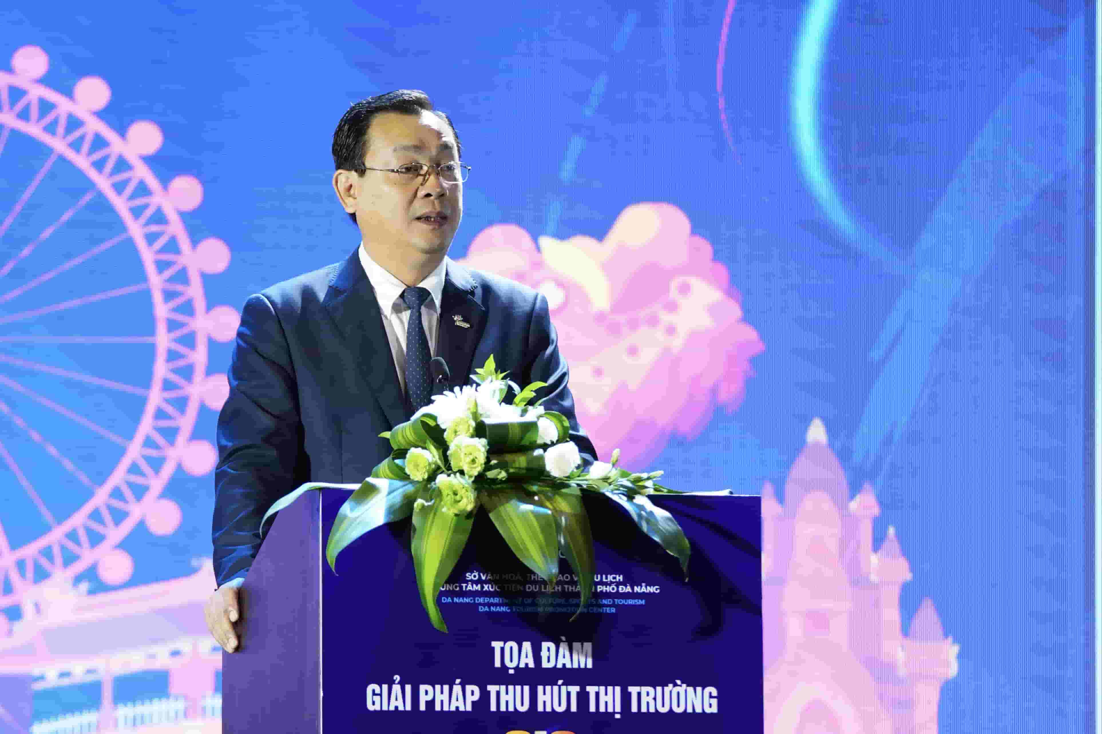 Cuc truong Cuc Du lich Quoc gia Viet Nam Nguyen Trung Khanh phat bieu tai chuong trinh. Anh: Mai Vy