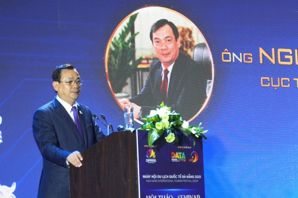 Cuc truong Cuc Du lich Quoc gia Viet Nam Nguyen Trung Khanh danh gia cao su chu dong, sang tao cua Da Nang. Anh: Tran Thi