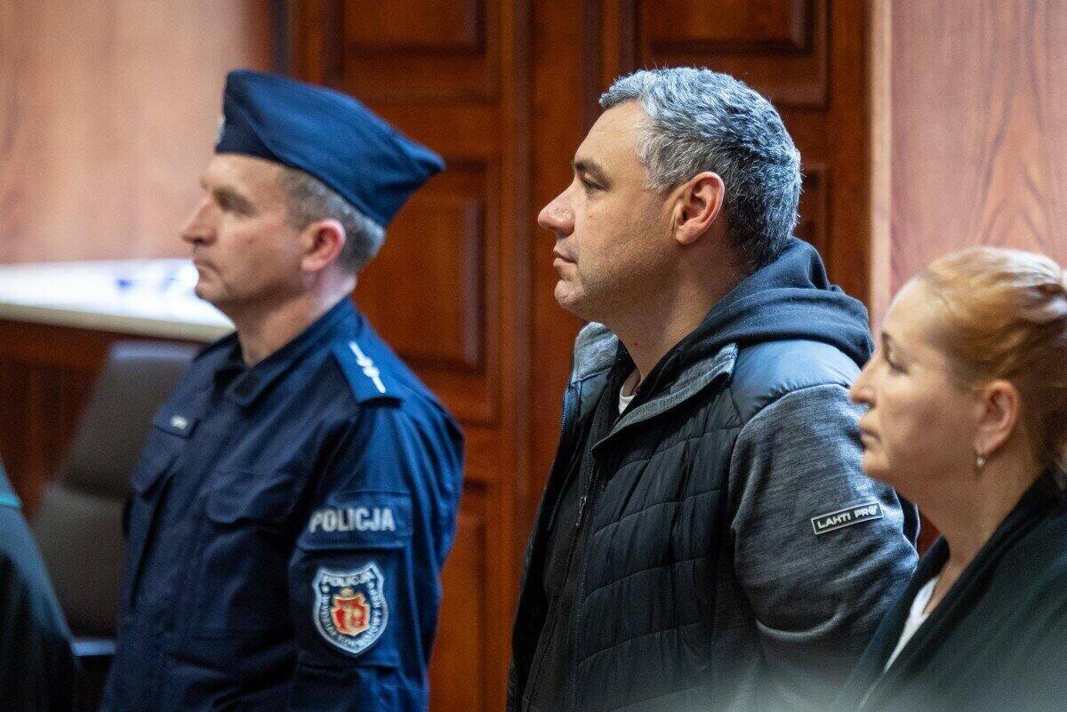 Nord Stream suspect Volodymyr Zhuravlev at a trial in Poland on October 17. Photo: AFP