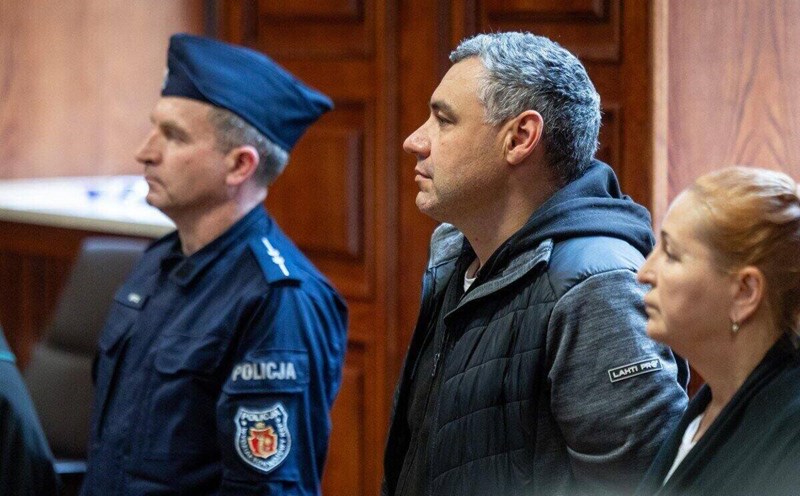 Nord Stream suspect Volodymyr Zhuravlev at a trial in Poland on October 17. Photo: AFP