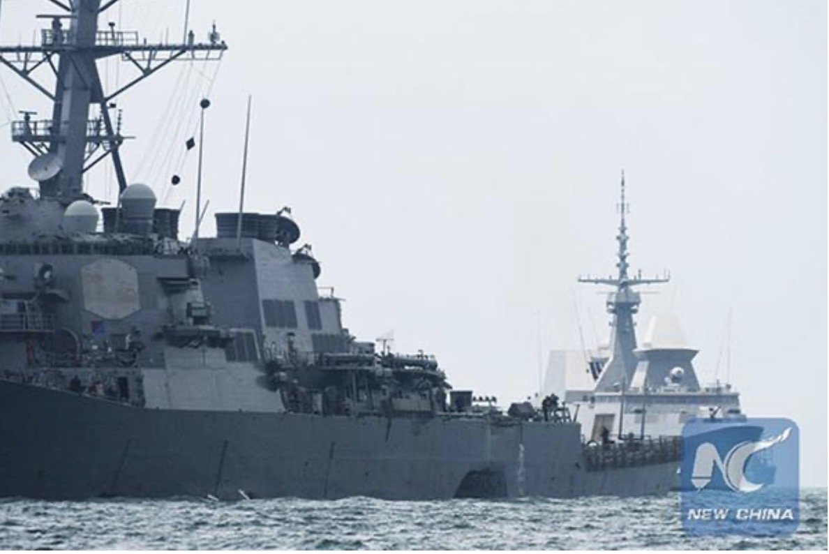 A US Navy warship. Photo: Xinhua