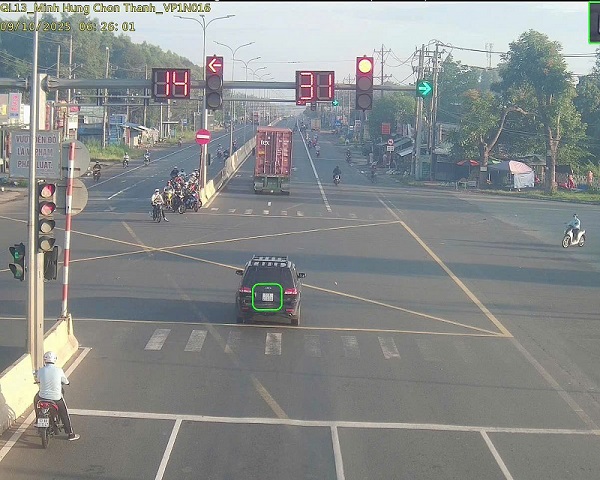 Vehiculo multado con enfriamiento en Dong Nai. Foto: Policia de Dong Nai