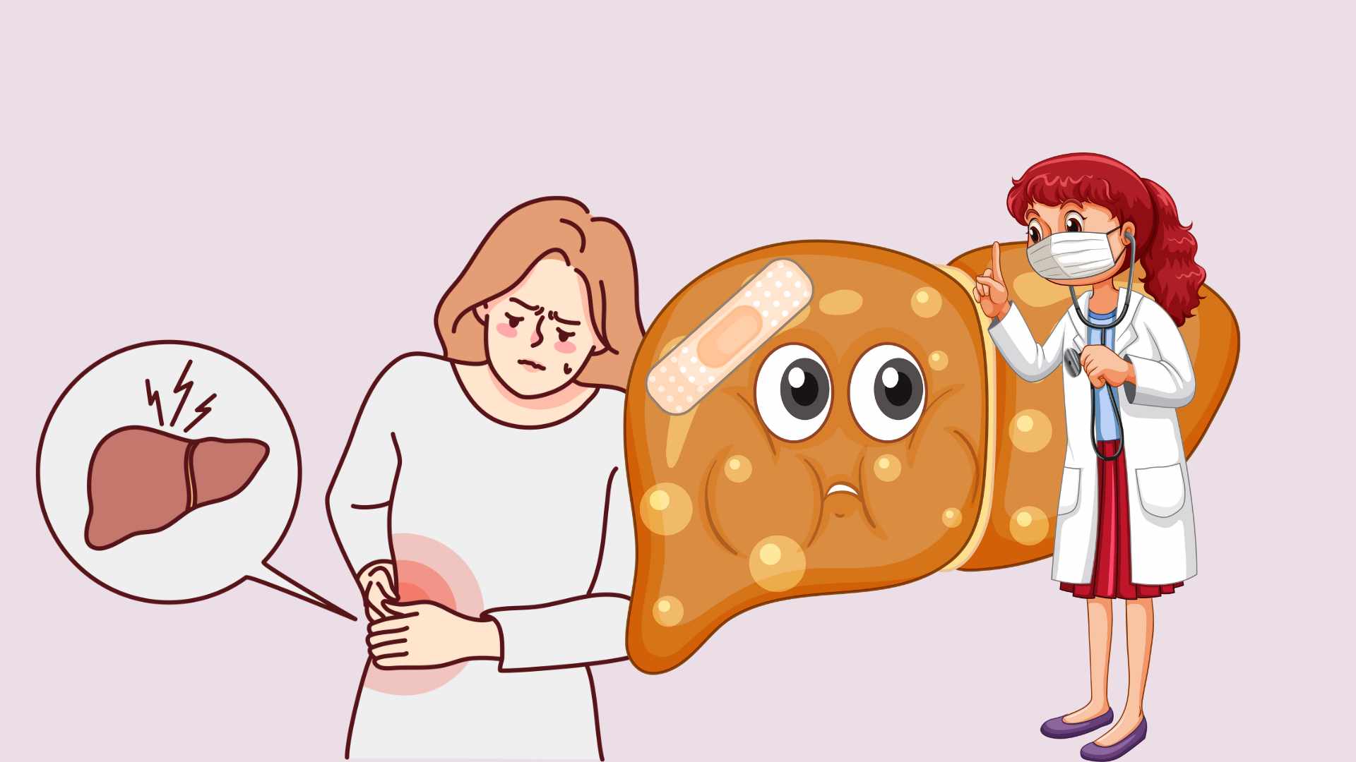 Fatty liver negatively affects health. Graphic photo: Hoang Loc