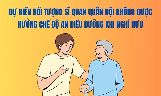 Dự kiến đối tượng sĩ quan quân đội không được hưởng chế độ an điều dưỡng khi nghỉ hưu