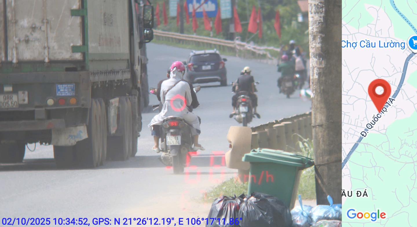 Motocicleta multada por la policia. Foto: Policia de Bac Ninh