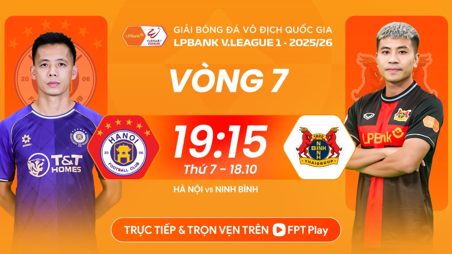 Hanoi FC meets Ninh Binh FC in round 7 of V.League 2025-2026. Photo: FPT Play