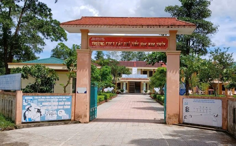 Kim Thuy Primary Boarding School for Ethnic Minorities, where 40 students were suspected of being poisoned after breakfast. Photo: Cong Sang