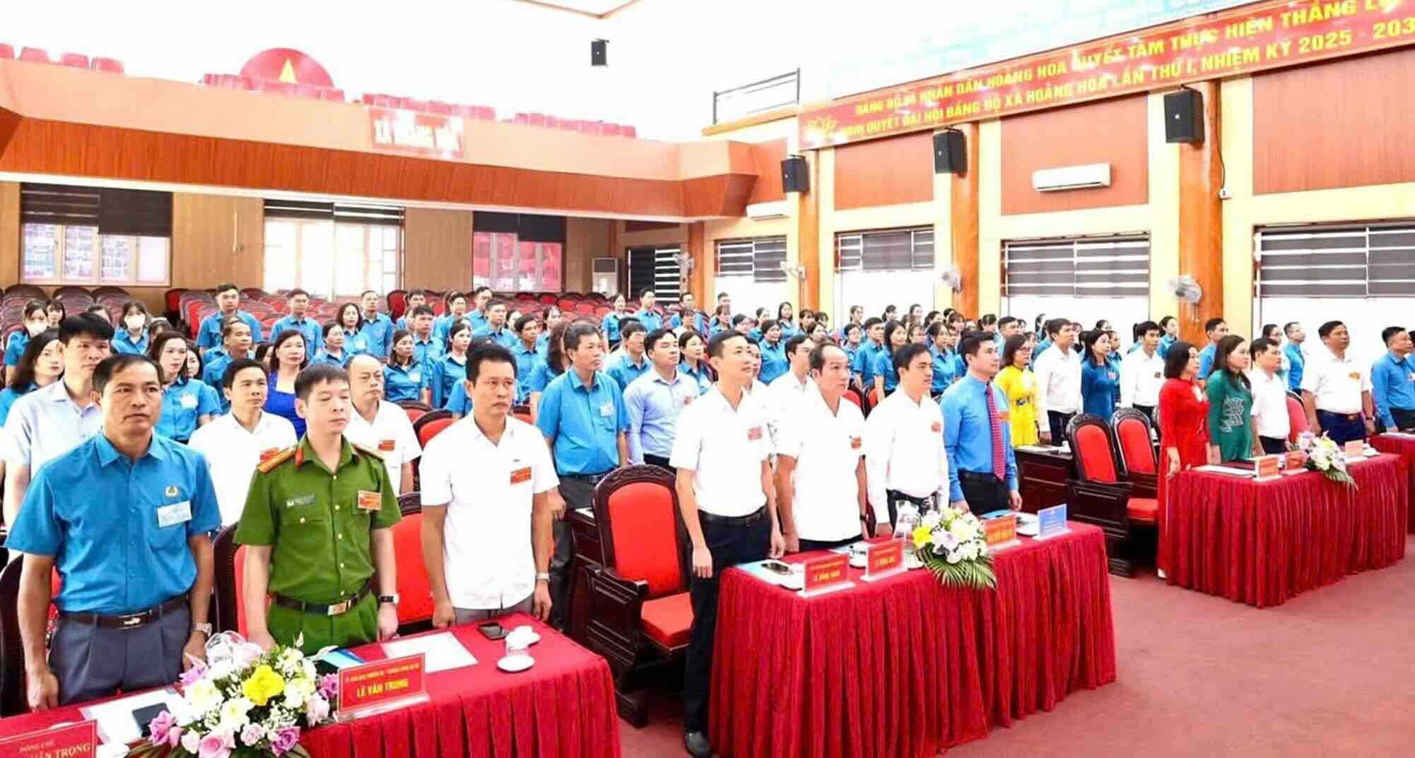 The 1st Hoang Hoa Commune Trade Union Congress. Photo: Thanh Hoa Trade Union