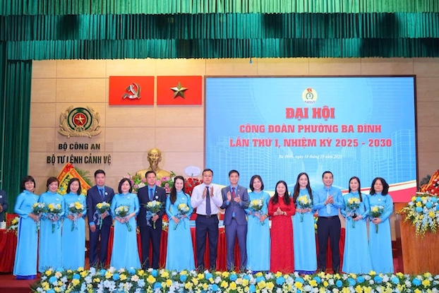 Ba Dinh Ward Trade Union held its first Congress for the 2025 - 2030 term. Photo: CDP