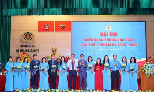 Công đoàn phường Ba Đình tổ chức Đại hội lần thứ nhất, nhiệm kỳ 2025 - 2030. Ảnh: CĐP