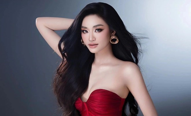 Hoa hau Yen Nhi dai dien Viet Nam tham du Miss Grand International. Anh: Sen Vang