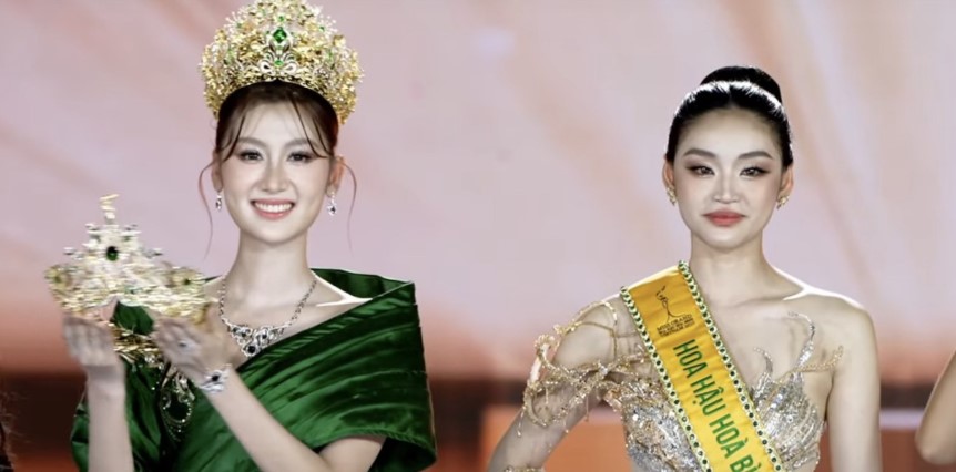 Que Anh va Yen Nhi deu khong mang lai thanh tich cho Viet Nam tai Miss Grand International. Anh: BTC