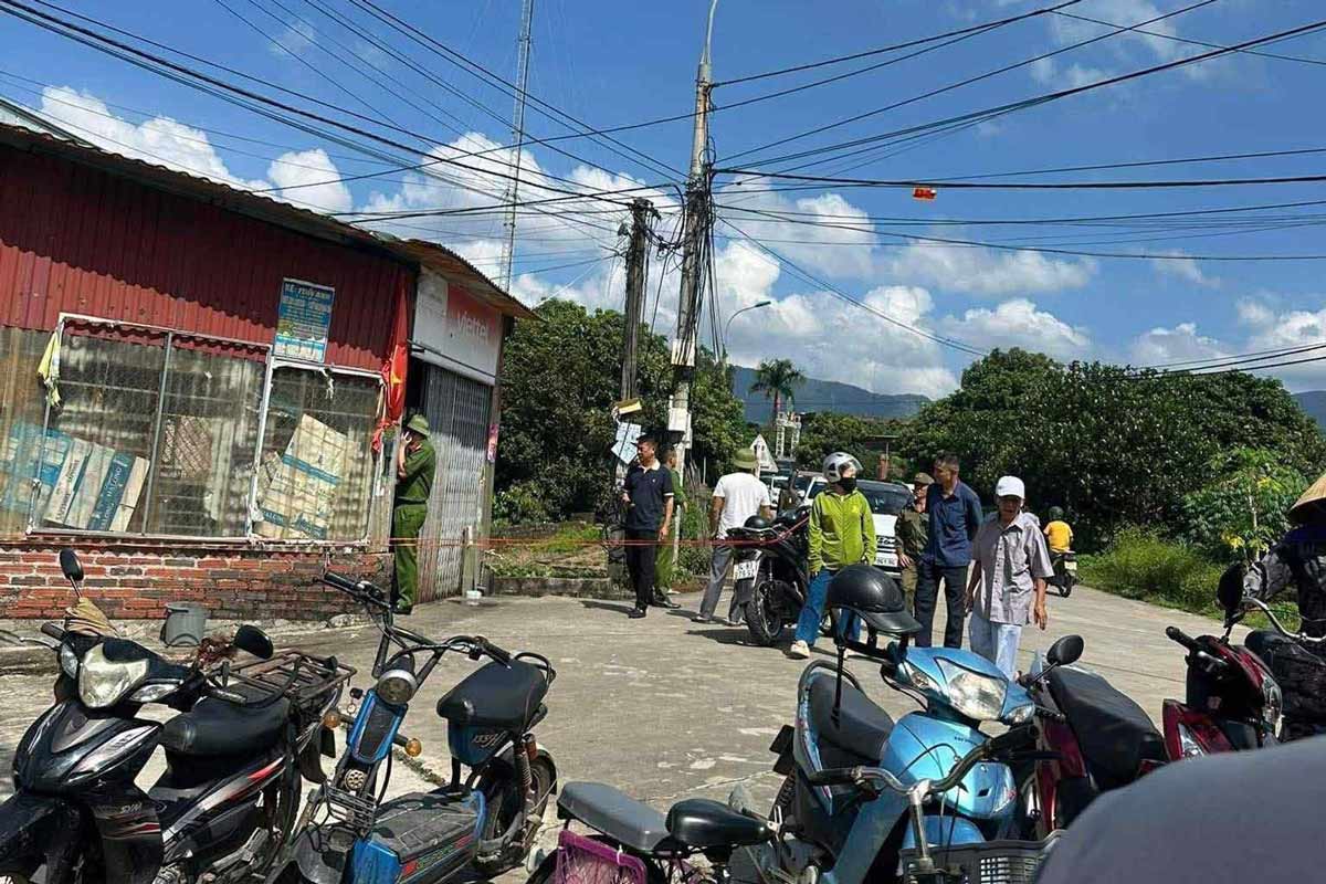 Hiện trường vụ án mạng tại phường Bình Khê, tỉnh Quảng Ninh. Ảnh: Người dân cung cấp