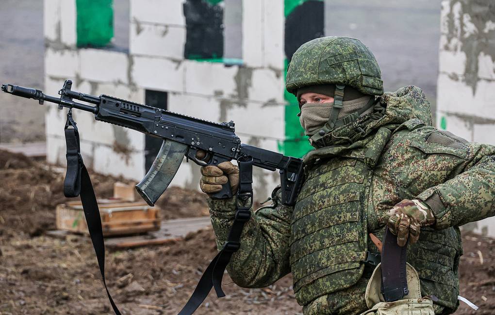 Russian soldiers on the battlefield. Photo: TASS