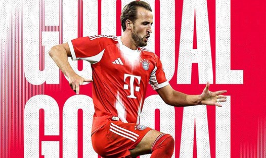 Harry Kane ghi bàn trong thắng lợi 2-1 của Bayern trước Dortmund. Ảnh: Bayern