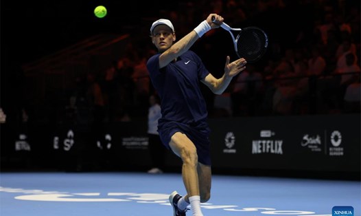Jannik Sinner vô địch giải Six Kings Slam tại Saudi Arabia. Ảnh: Xinhua