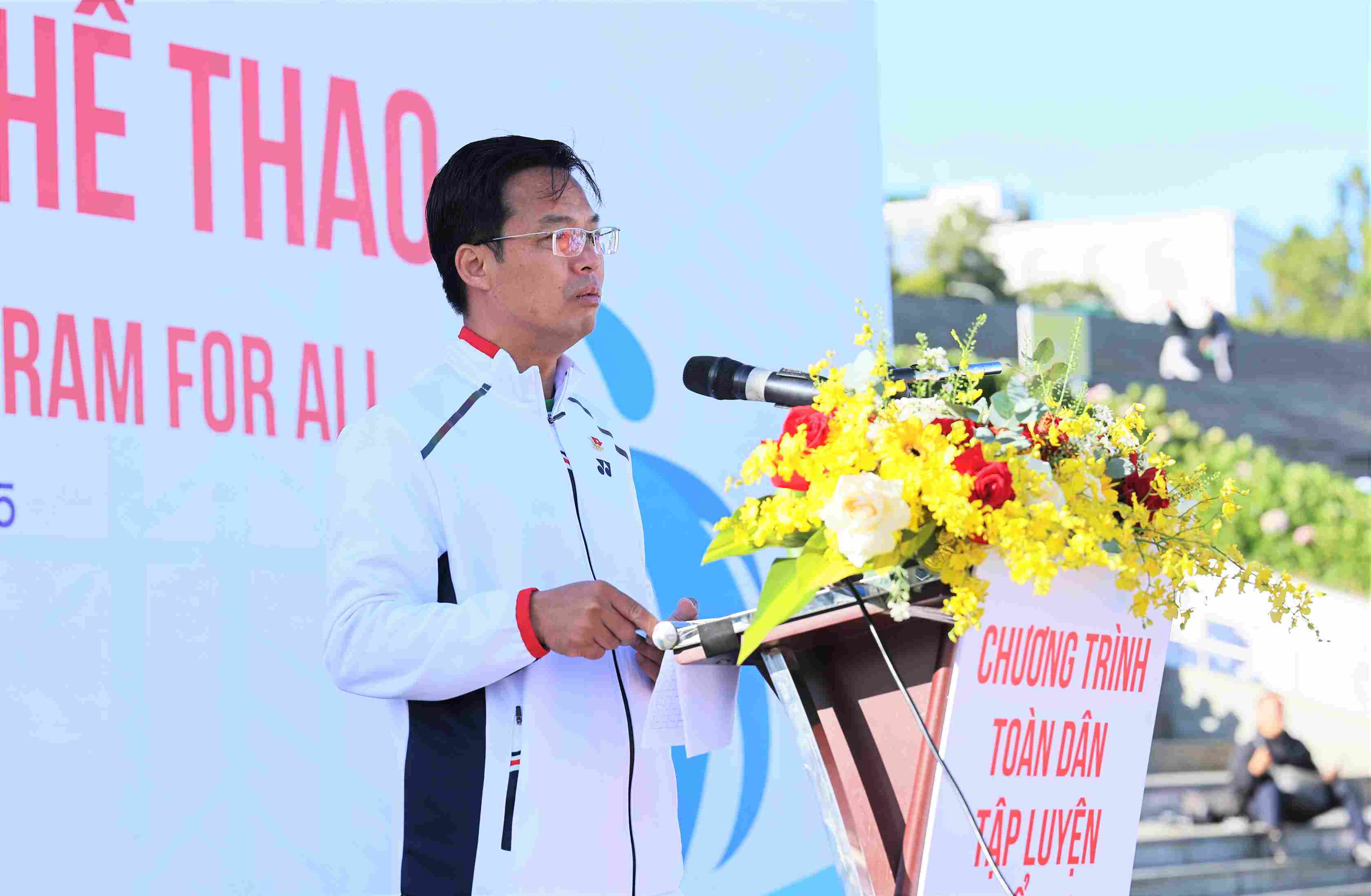 Ong Dinh Van Tuan, Pho Chu tich UBND tinh Lam Dong phat bieu tai chuong trinh. Anh: Phuc Khanh