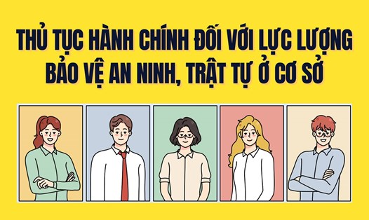 Quy định mới về thủ tục hành chính đối với lực lượng bảo vệ an ninh, trật tự ở cơ sở. Đồ họa: Trà My