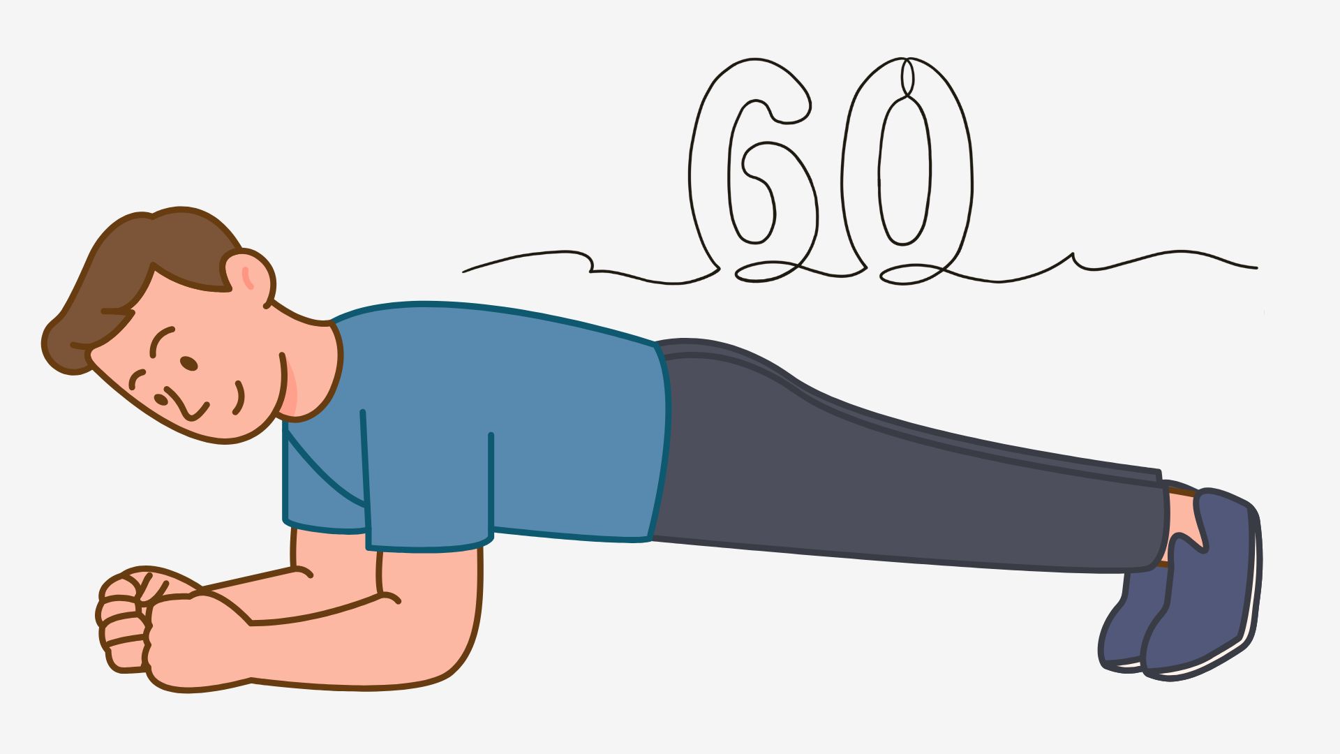 Plank exercises help maintain core strength. Graphics: Thanh Thanh