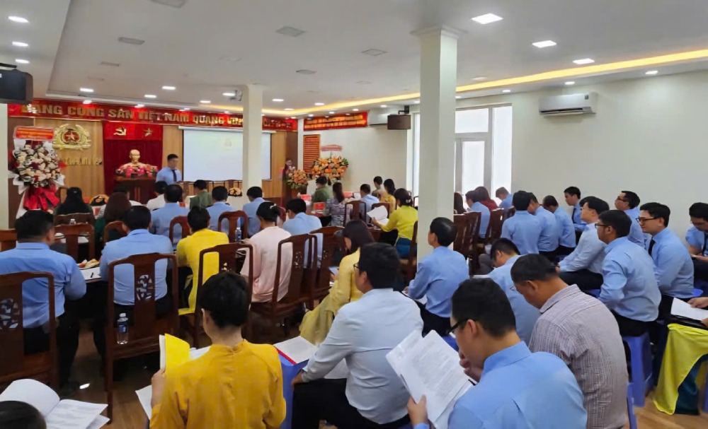 The 990 Company's grassroots trade union (Ho Chi Minh City Police Union) has just held a grassroots trade union congress for the 2025-2030 term. Photo: Quang Huy
