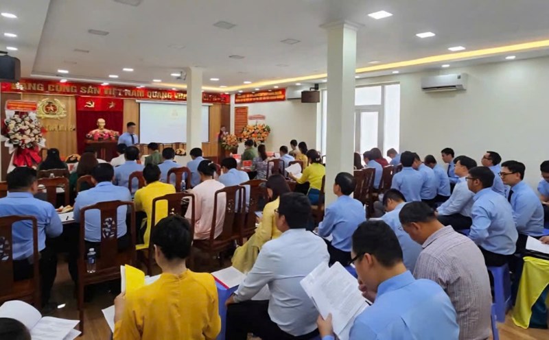 The 990 Company's grassroots trade union (Ho Chi Minh City Police Union) has just held a grassroots trade union congress for the 2025-2030 term. Photo: Quang Huy