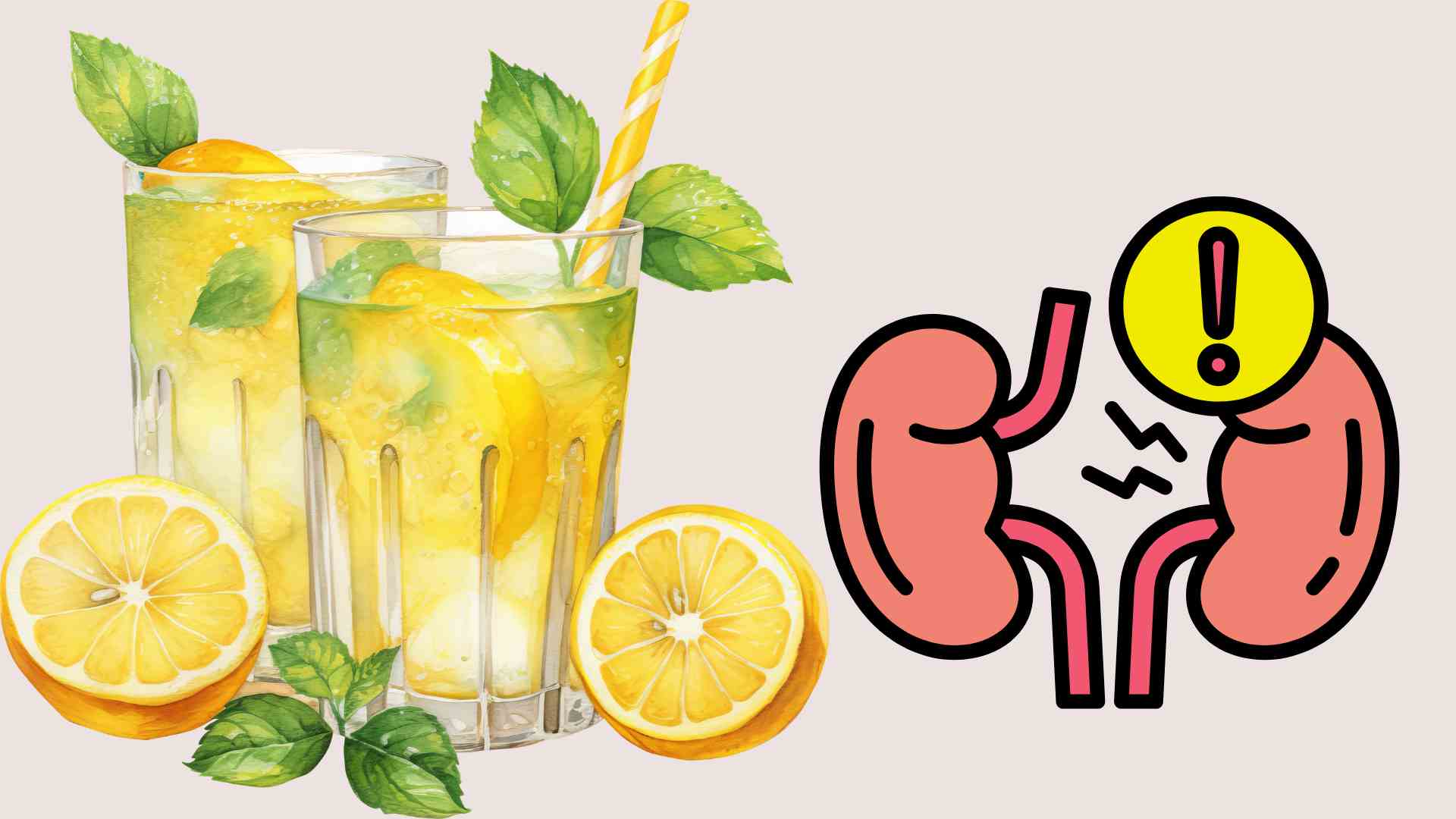 Lemon juice is good for kidney function. Graphics: Ha May