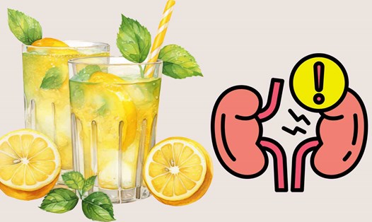 Nước chanh tốt cho chức năng thận. Đồ họa: Hạ Mây