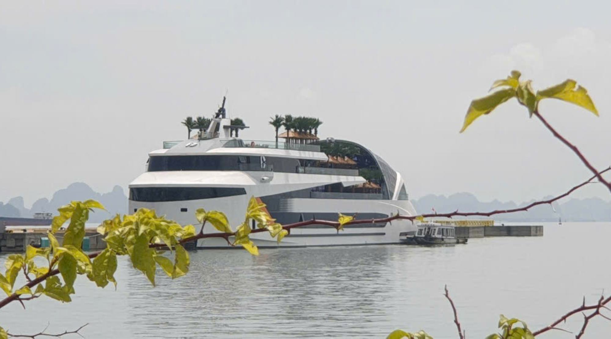 Qua omvang is de Dolphin niet zo groot als de twee cruiseschepen ter waarde van ongeveer 35 miljoen dollar die vorig jaar in gebruik werden genomen, maar dit is wel het cruiseschip met de grootste passagierscapaciteit in de Halongbaai tot nu toe, met ongeveer 680 passagiers per reis. De Dolphin is 97 meter lang en 18,3 meter breed. Conform de veiligheidsnorm van 1,5 is de Dolphin ontworpen om een ​​veiligheidsniveau van 8 te bereiken. Foto: Nguyen Hung