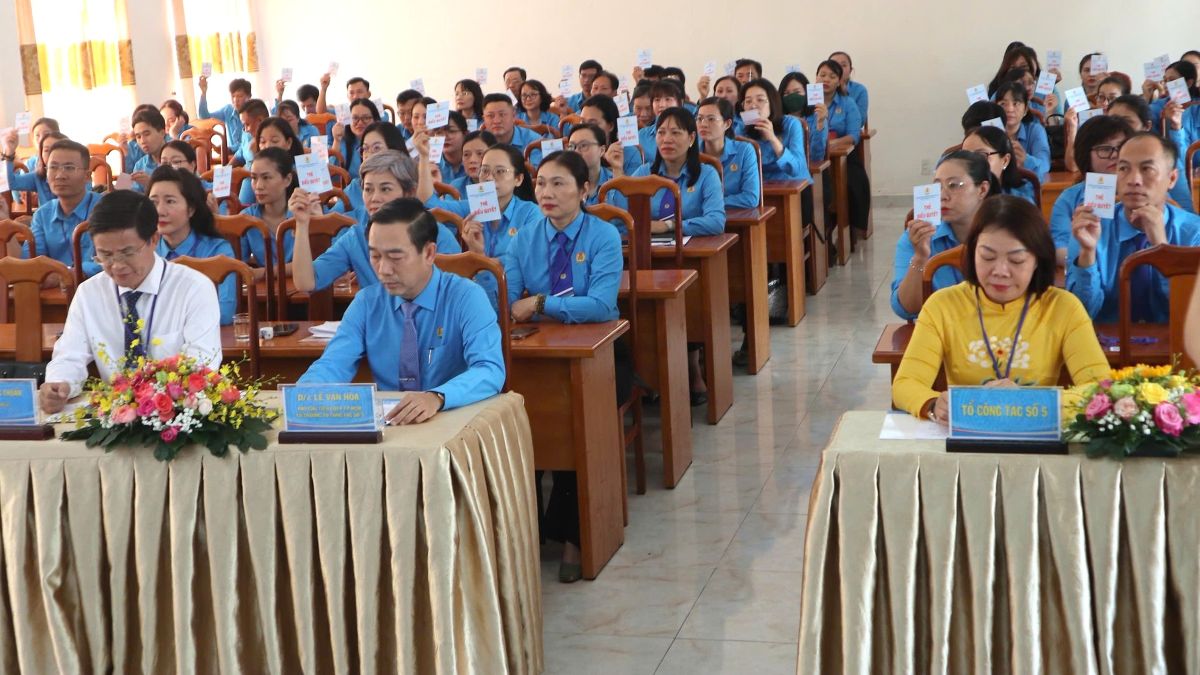 Scene of the 1st Vung Tau Ward Trade Union Conference, term 2025-2030. Photo: Vietnamese Football