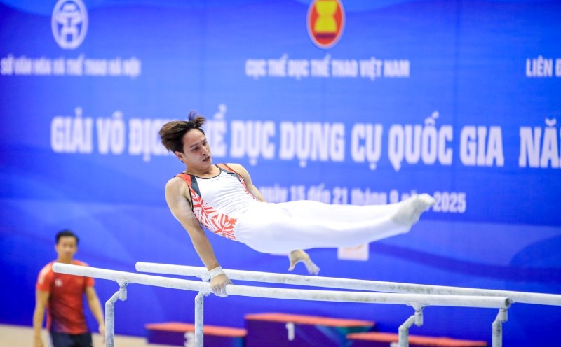 Snooker Dinh Phuong Thanh is an experienced face in Vietnam's gymnastics. Photo: Minh Dan