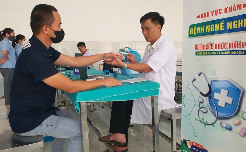 The Trade Union of Kanaan Bao Loc Company Limited coordinated to organize health check-ups and occupational diseases for union members and workers. Photo: Lam Duc