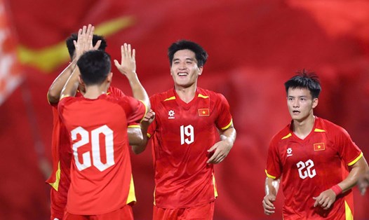 U22 Việt Nam nằm ở bảng B môn bóng đá nam SEA Games 33. Ảnh: VFF