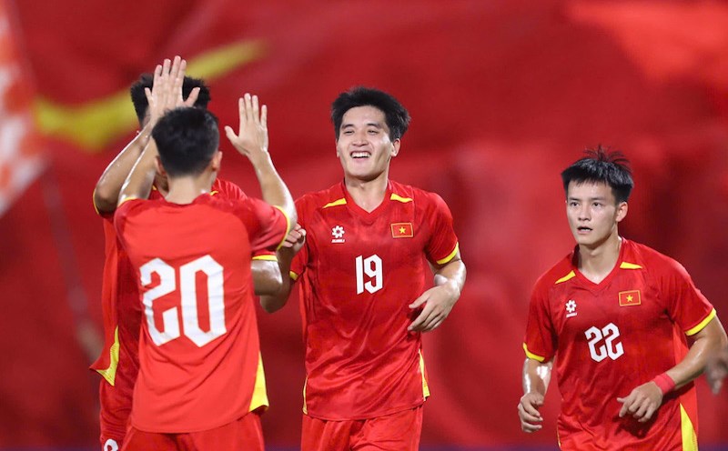 U22 Vietnam is in Group B of the 33rd SEA Games men's football. Photo: VFF