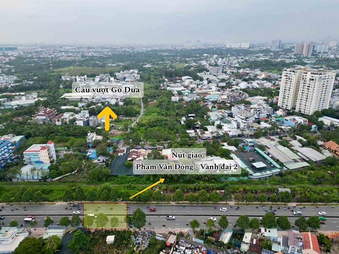 Vi tri nut giao Vanh dai 2 - Pham Van Dong. Anh: Anh Tu