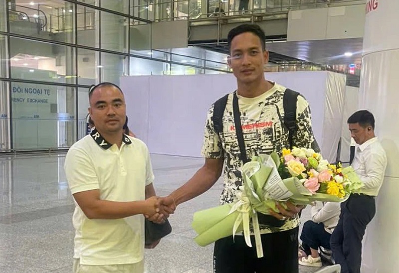 Foreign player Kuon Mom played well with the Hanoi volleyball team in round 2 of the 2025 national tournament. Photo: Huu Truong