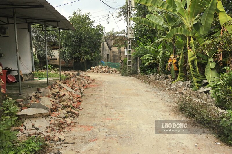 Hai ben duong ngon ngang gach, betong, cay coi... Anh: To Cong