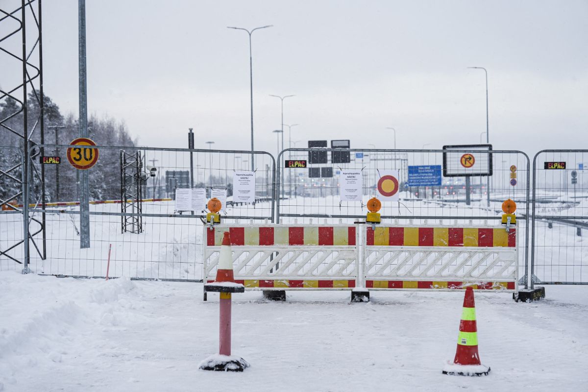 The Vaalimaa border control station between Finland and Russia was closed on December 7, 2023. Photo: AFP