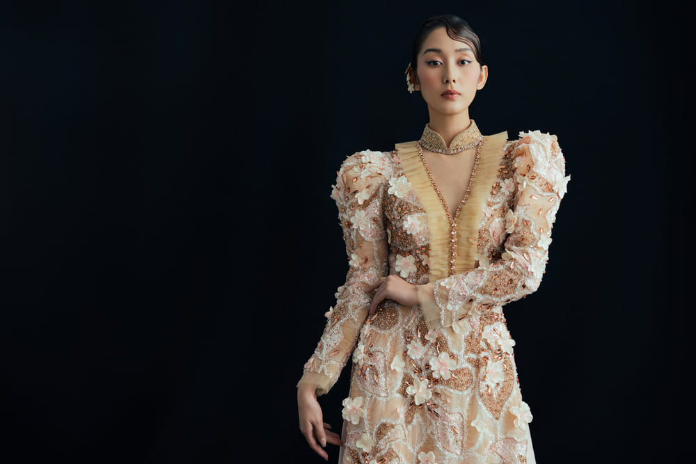 Designer Kenny Thai's "Scented Fragrance" ao dai collection. Photo: Tuanti